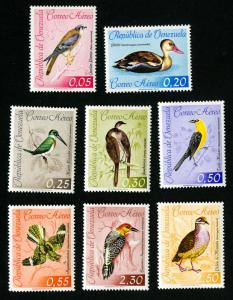 Venezuela Stamps # C811-18 VF OG NH Birds Set of 8
