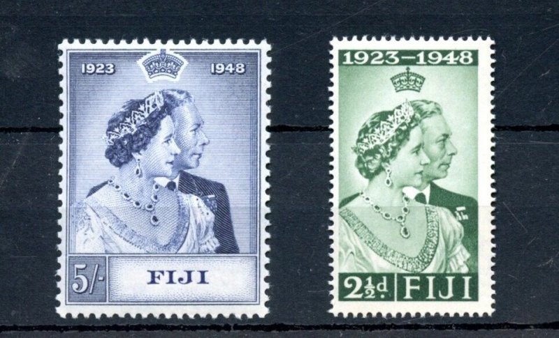 FIJI 1948 KING GEO VI SILVER WEDDING MINT NEVER HINGED AS SHOWN