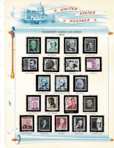 Prominent Americans 1c-$5 US Postage Singles Set of 20 #1278-95