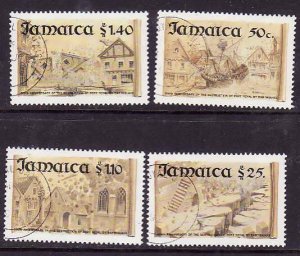 Jamaica-Sc#772-5- id8-used set-Scenes of Destruction-Earthquake-1992-