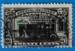 US SCOTT#E14 1925 20c SPECIAL DELIVERY POST OFFICE TRUCK - USED