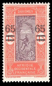 MOMEN: FRENCH DAHOMEY SC #88 VAR 1912 SMALL NUMERAL 5 TYPE2 MINT OG H LOT #65997