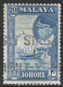 Malaya Johore Scott 164 - SG161, 1960 Sultan 20c used