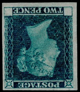 SG14 SPEC DP43, 2d blue PLATE 3, M MINT. WMK INV. 4 MARGINS.