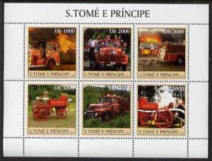 St Thomas & Prince Islands 2003 Old Fire Engines perf...