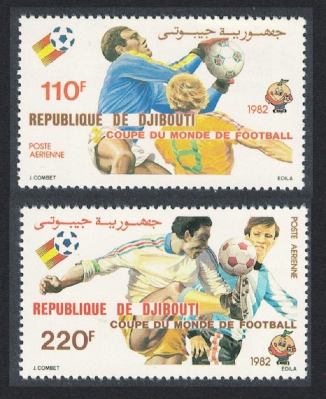 Djibouti World Cup Football Championship Spain 2v 1982 MNH SG#837-838