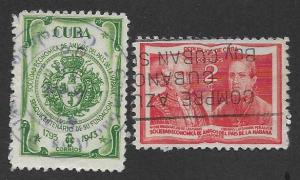 Cuba Scott 394-395  Used