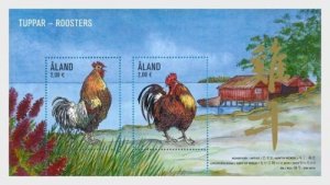 2016   ALAND  -  SG.  N/A   - YEAR OF THE ROOSTER  -  UNMOUNTED MINT MINI SHEET  