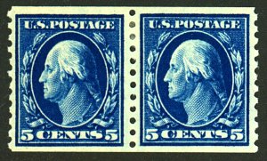 U.S. #447 MINT PAIR OG HR