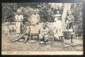 1924 Zanzibar RPPC Postcard cover to Lamasco KY USA Native Woman Cooking