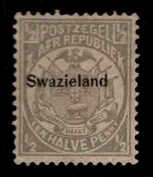 Swaziland Scott 1 MH* stamp CV$10.50