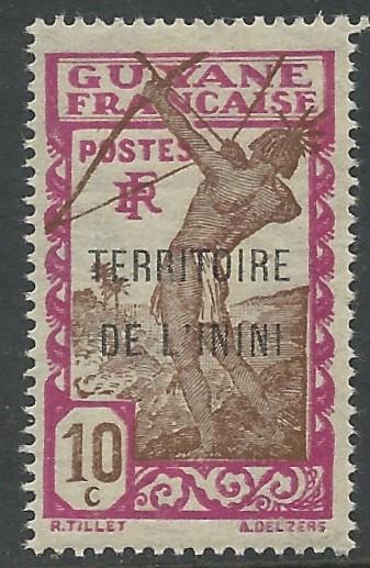 Inini # 6  Archer 10c  Overprinted  (1) Unused VF