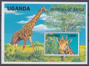 1991 Uganda 964/B148 Fauna - Giraffe 13,00 €