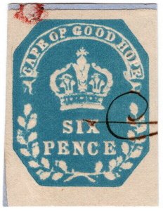 (I.B) Cape of Good Hope Revenue : Stamp Duty 6d (1864)