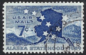 United States #C53 7¢ Alaska Statehood (1959). Used.