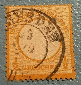 KAPPYSSTAMPS GERMANY #3 1872 1/2gr used nice cancel  GS0241