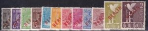 German Occupation 9N21-34 Red Berlin Overprint Set