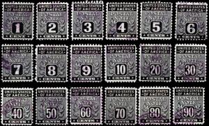 SC#PN1-18 Postal Note Stamps