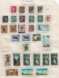 NEW ZEALAND,  MOSTLY USED REMAINDER COLLECTION, 9 PAGES