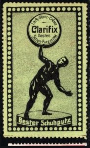 1930's German Poster Stamp Clarifix Schup Putzmittel Best Shoe Polish Creme