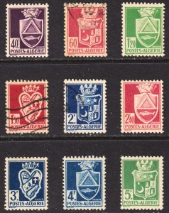 Algeria Scott 138-46 complete set F to VF mint OG HR & used.  FREE...