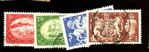 GREAT BRITAIN #286-9 USED VF Cat $25