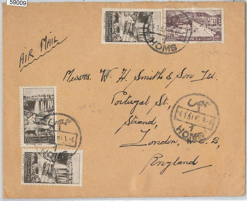 59009 - DAMAS - POSTAL HISTORY:  AIRMAIL  COVER to  ENGLAND from HOMS 1951