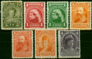 Newfoundland 1897-1901 Set of 7 to 4c SG83-89 Good to Fine MM