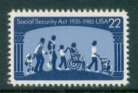 2153 22c Social Security Act Fine MNH