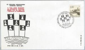 59595 -  Yugoslavia - POSTAL HISTORY:  SPECIAL POSTMARK on COVER - 1977 - CHESS 