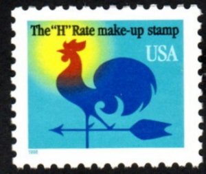 SC# 3258 - (1c) - The H Rate Make-up Stamp - (Blue USA) - MNH single