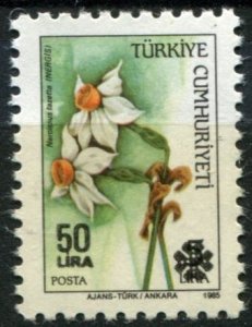 Turkey Sc#2465 MNH, 50L on 5L multi, Surcharged Stamps 1990 (1990)