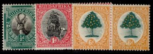 SOUTH AFRICA GV SG30-32, 1926-27 complete set, M MINT. Cat £45.