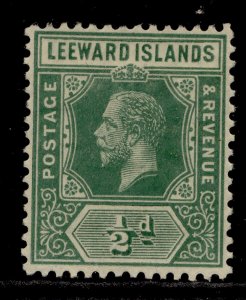 LEEWARD ISLANDS GV SG47, ½d yellow/green, LH MINT.