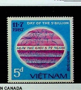 NORTH VIET NAM Sc 1760 NH ISSUE OF 1987 - WORLD POPULATION - (AS23)