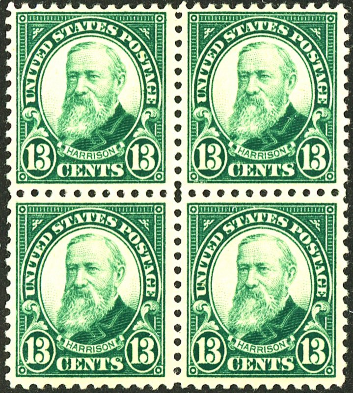 U.S. #622 MINT BLOCK OF 4 OG HR