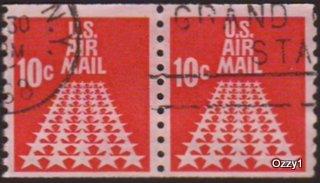 USA 1968  Sc#C73 10c Red 5 Star Runway USED.