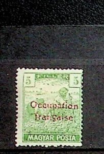 HUNGARY - FRENCH OCCUPATION Sc 1N3 LH ISSUE OF 1919 - OVERPRINT ON 5f - LOT1