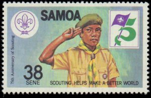 Samoa #575-578, Complete Set(4), 1982, Scouts, Never Hinged