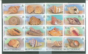 Montserrat #681-696  Single (Complete Set)