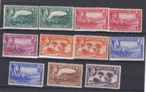 Montserrat KGVI 1938 Set To 1/- SG101/108 MLH BP8454