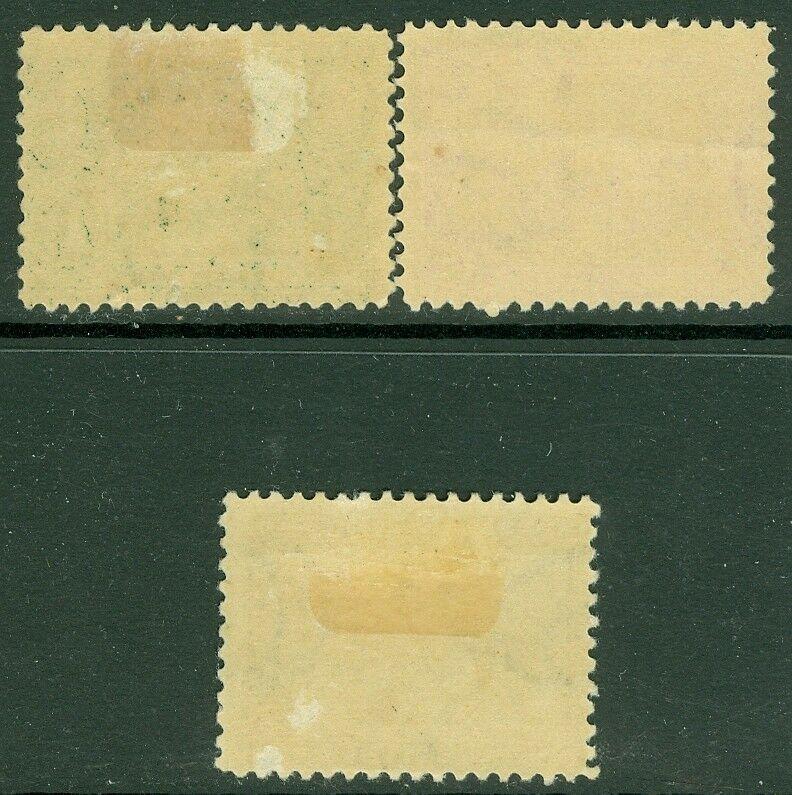 EDW1949SELL : USA 1907 Scott #328-30 Mint Original Gum. Small faults. Cat $177.