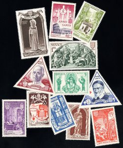 Monaco Stamps # 262-73 MLH XF Scott Value $67.30