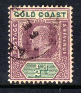 Gold Coast 1902 KEV11 1d Dull Purple & Green used SG 38 ( K1080 )