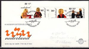 Netherlands, Scott cat. B489-B492. Child Welfare issue. First day cover. ^