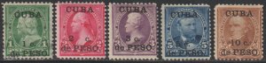 MALACK Cuba 221, 222a, 224, 225, 226 F-VF, #221 Used..MORE.. c1890