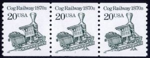 SCOTT  2463  COG RAILWAY  10¢  PNC3  PLATE #1  MINT NEVER HINGED