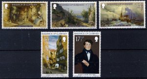 GUERNSEY - SC#213-217 Christmas-Le Lievre Paintings (1980) MNH