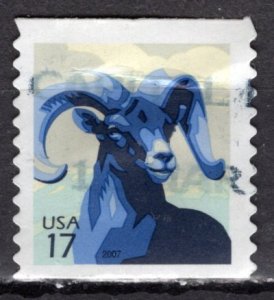 USA; 2007: Sc. # 4140: Used Coil Single. Stamp