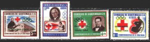 Guatemala. 1964. 718-21. Tokyo summer olympics red cross. MNH.